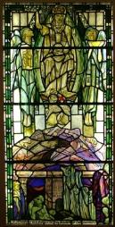 stained glass window by Douglas Strachan, How Long O Lord