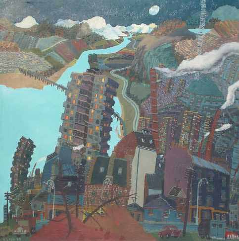 A City with the First Snow by Douglas Gray