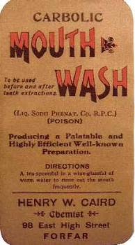carbolic medicine label