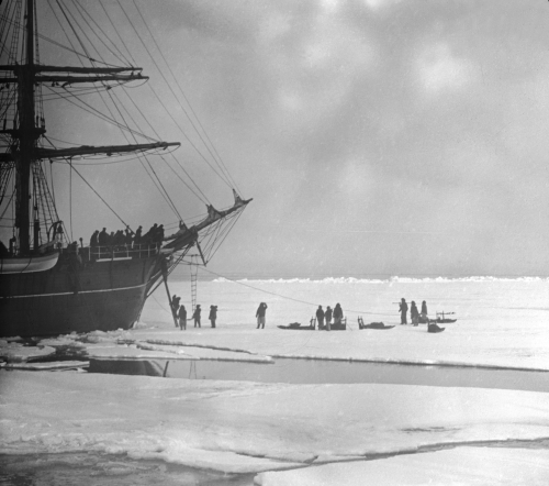 Eskimos going aboard the Eclipse by David Dickson 1894